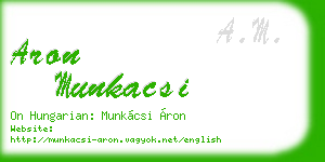 aron munkacsi business card