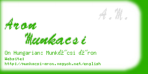 aron munkacsi business card